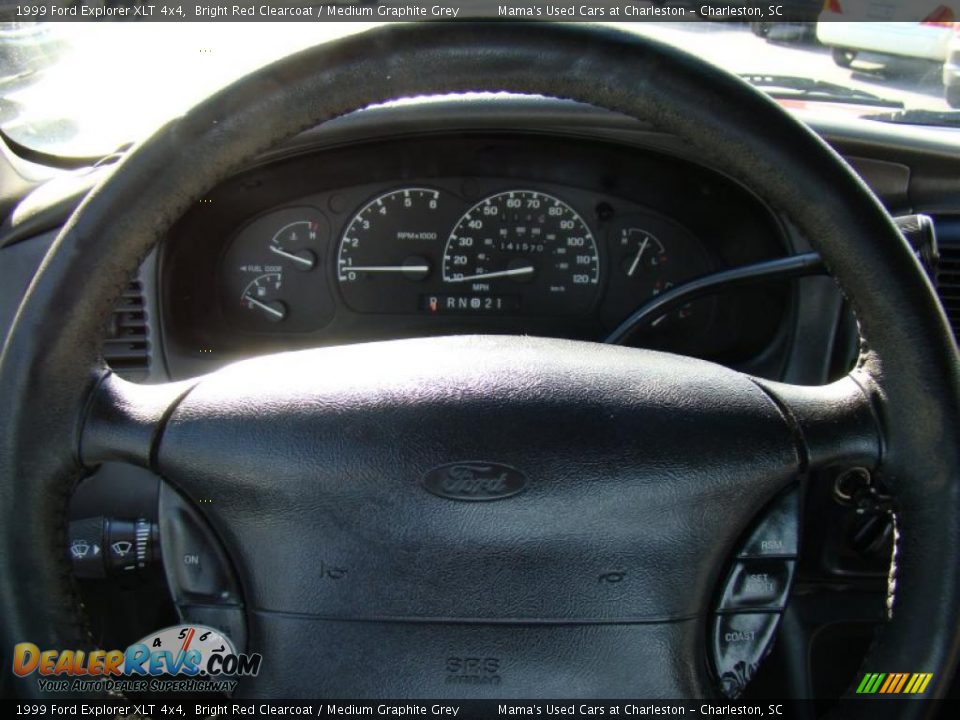 1999 Ford Explorer XLT 4x4 Bright Red Clearcoat / Medium Graphite Grey Photo #24