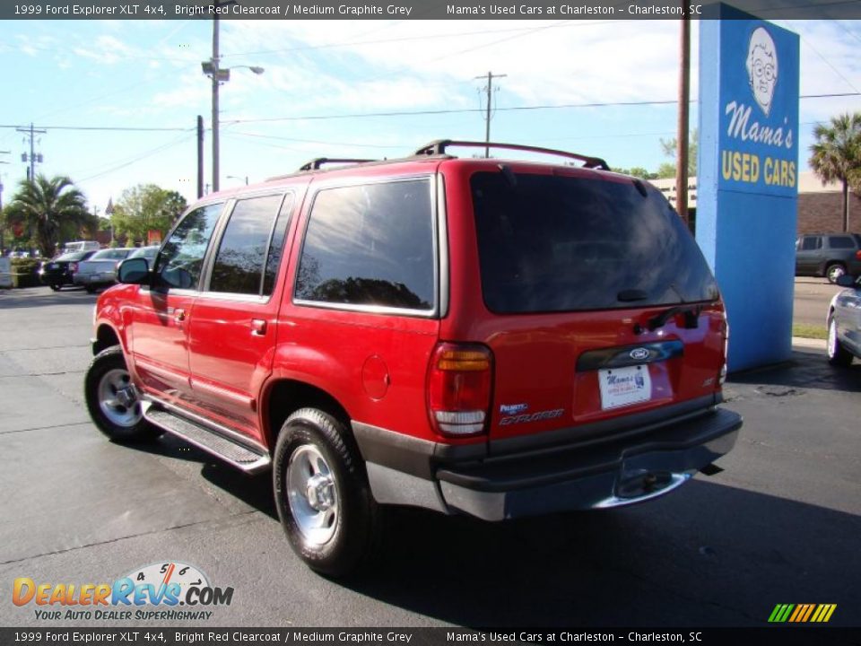 1999 Ford Explorer XLT 4x4 Bright Red Clearcoat / Medium Graphite Grey Photo #34