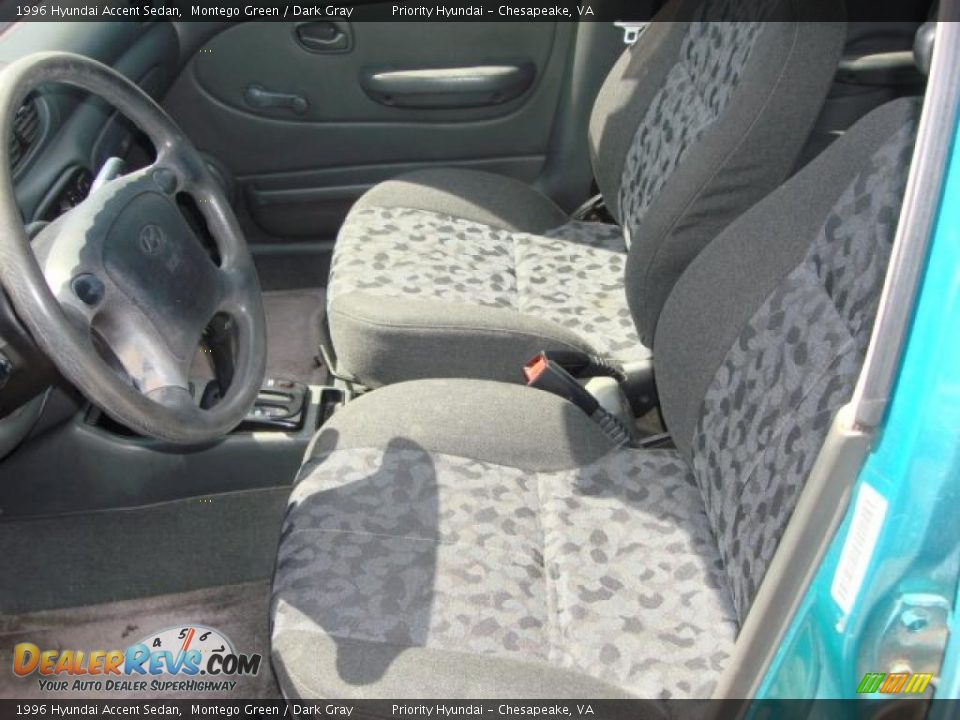 Dark Gray Interior - 1996 Hyundai Accent Sedan Photo #8