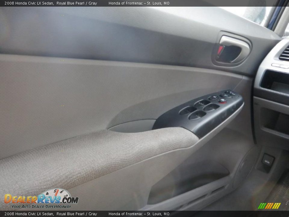 2008 Honda Civic LX Sedan Royal Blue Pearl / Gray Photo #11