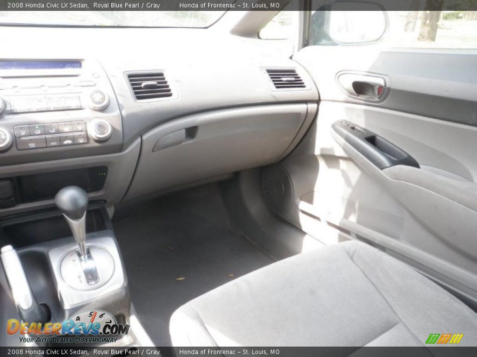 2008 Honda Civic LX Sedan Royal Blue Pearl / Gray Photo #15