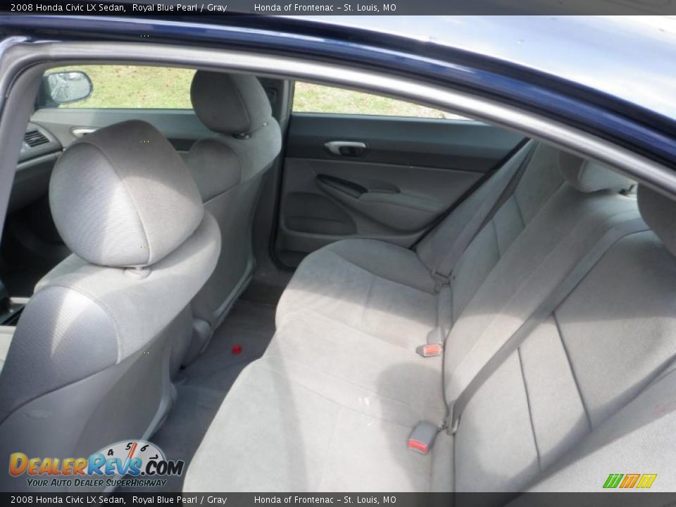 2008 Honda Civic LX Sedan Royal Blue Pearl / Gray Photo #16