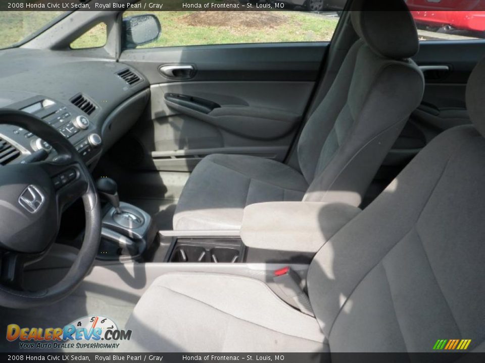 2008 Honda Civic LX Sedan Royal Blue Pearl / Gray Photo #17