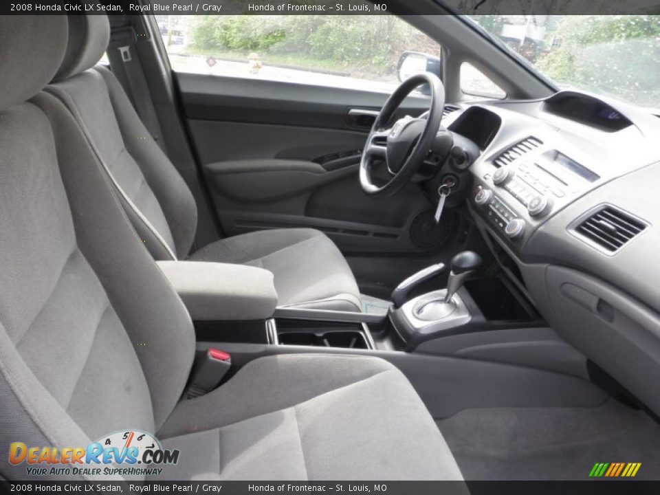 2008 Honda Civic LX Sedan Royal Blue Pearl / Gray Photo #19