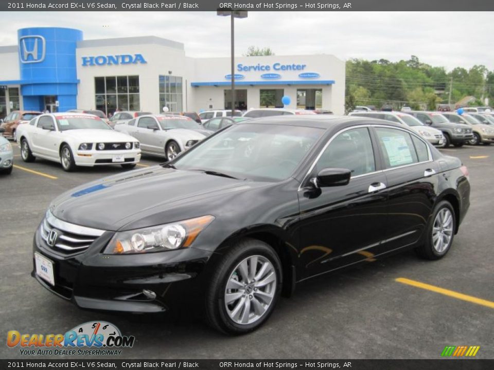 2011 Honda Accord EX-L V6 Sedan Crystal Black Pearl / Black Photo #1