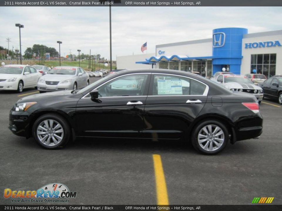 2011 Honda Accord EX-L V6 Sedan Crystal Black Pearl / Black Photo #2