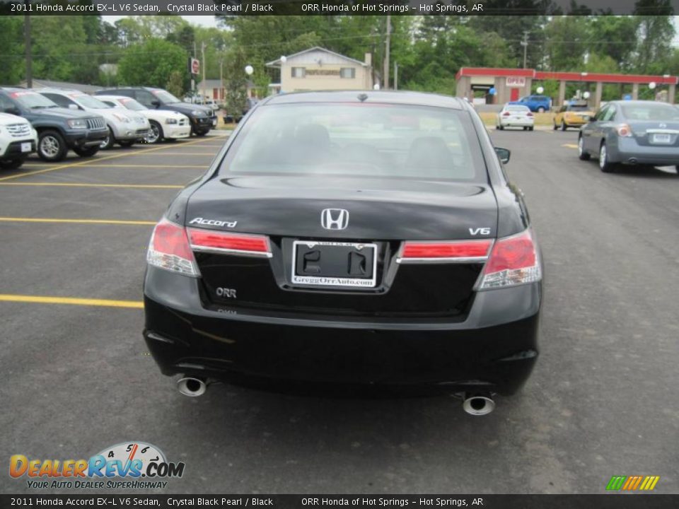 2011 Honda Accord EX-L V6 Sedan Crystal Black Pearl / Black Photo #4
