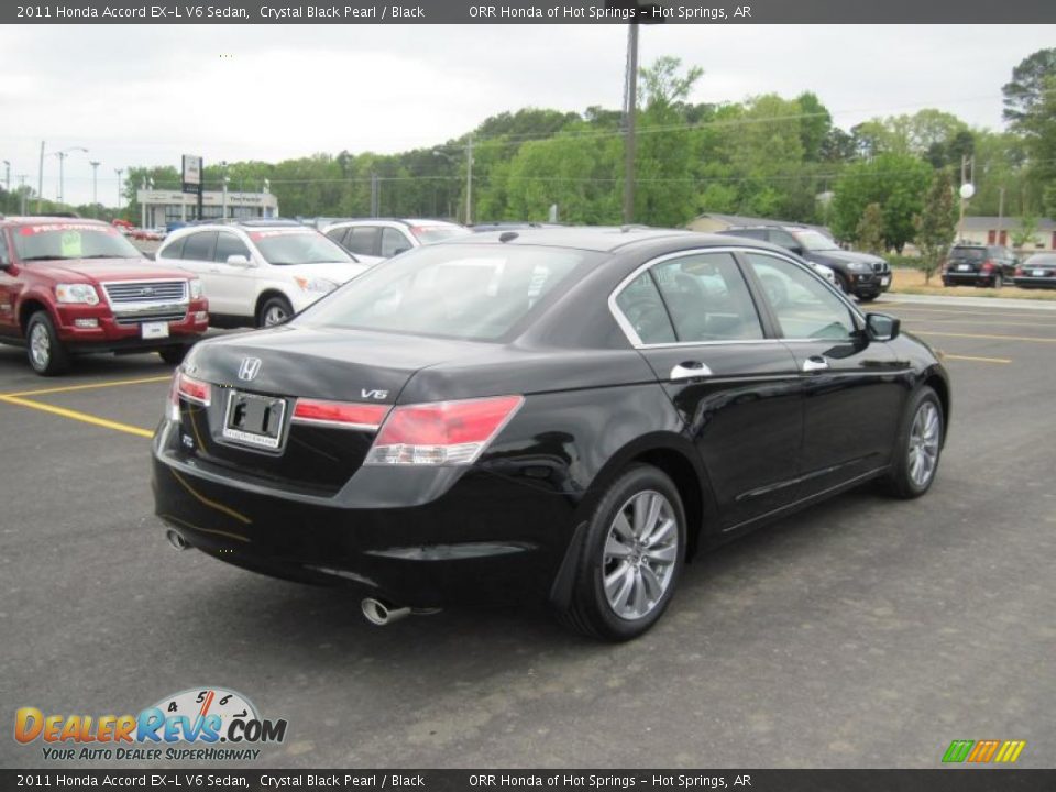 2011 Honda Accord EX-L V6 Sedan Crystal Black Pearl / Black Photo #5