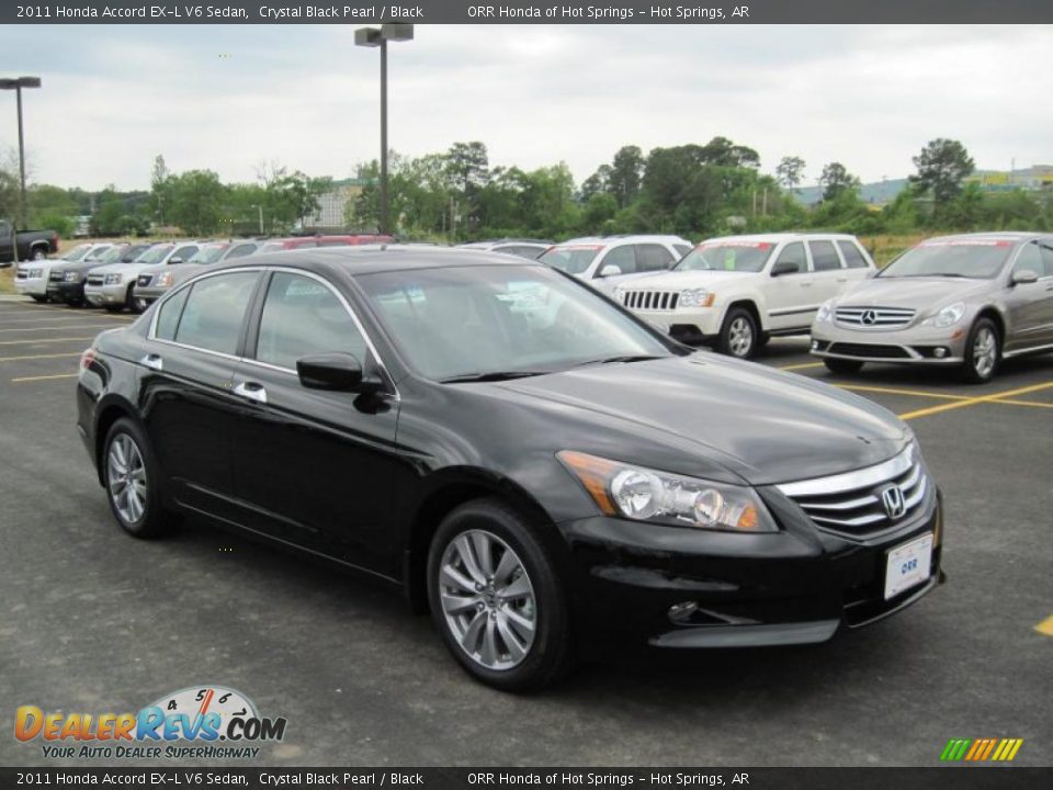 2011 Honda Accord EX-L V6 Sedan Crystal Black Pearl / Black Photo #7