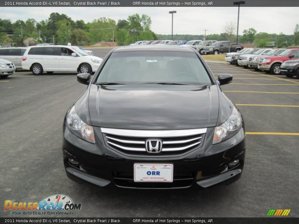 2011 Honda Accord EX-L V6 Sedan Crystal Black Pearl / Black Photo #8