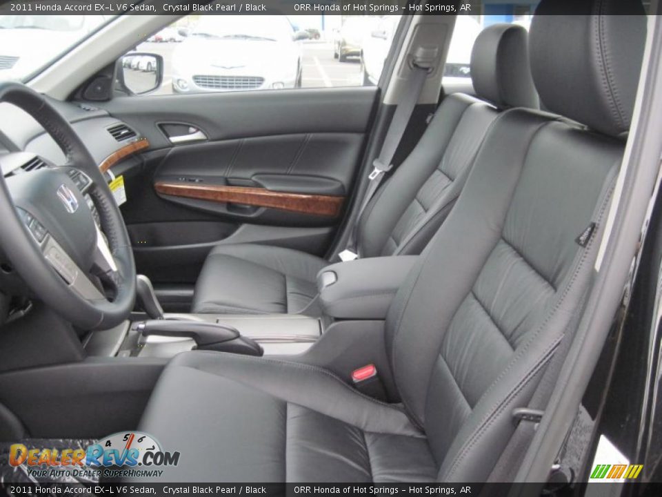 2011 Honda Accord EX-L V6 Sedan Crystal Black Pearl / Black Photo #10