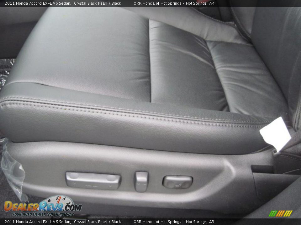 2011 Honda Accord EX-L V6 Sedan Crystal Black Pearl / Black Photo #11