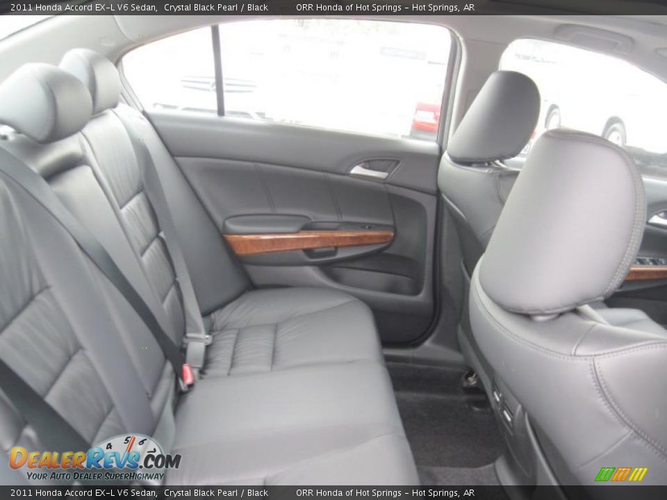 2011 Honda Accord EX-L V6 Sedan Crystal Black Pearl / Black Photo #16