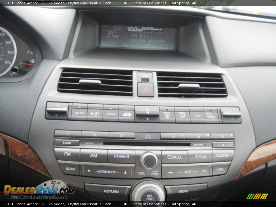 2011 Honda Accord EX-L V6 Sedan Crystal Black Pearl / Black Photo #20