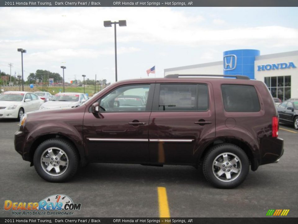 2011 Honda Pilot Touring Dark Cherry Pearl / Black Photo #2