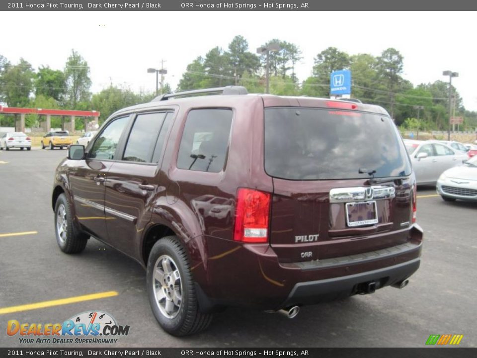 2011 Honda Pilot Touring Dark Cherry Pearl / Black Photo #3