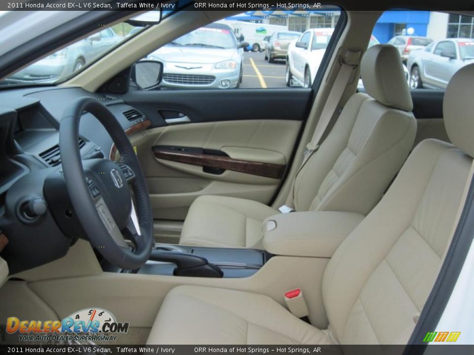 Ivory Interior 2011 Honda Accord Ex L V6 Sedan Photo 10