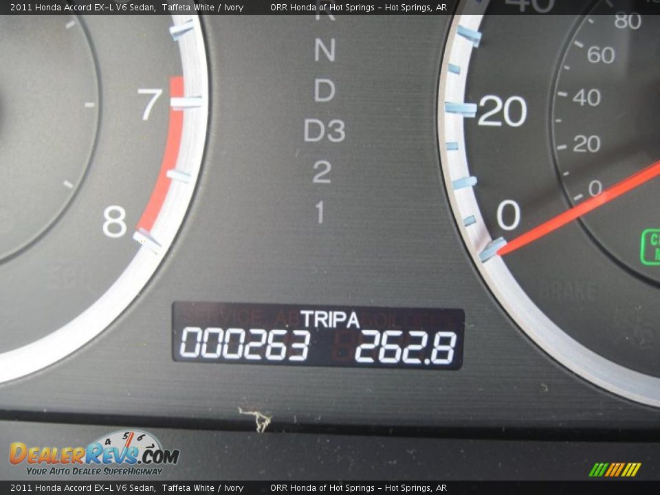 2011 Honda Accord EX-L V6 Sedan Taffeta White / Ivory Photo #22