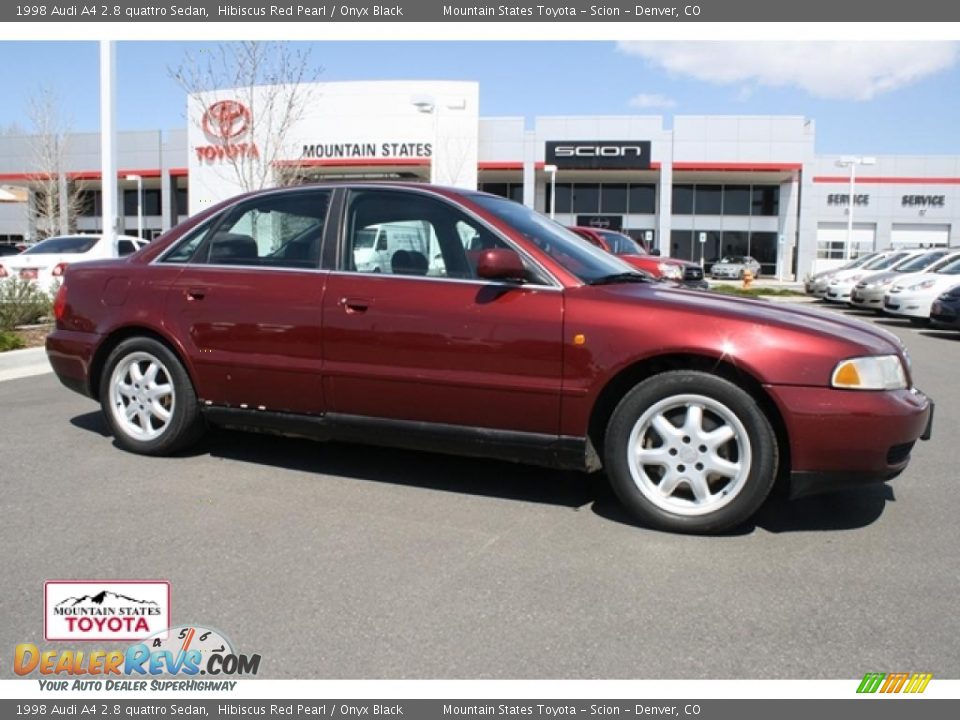 1998 Audi A4 2.8 quattro Sedan Hibiscus Red Pearl / Onyx Black Photo #1