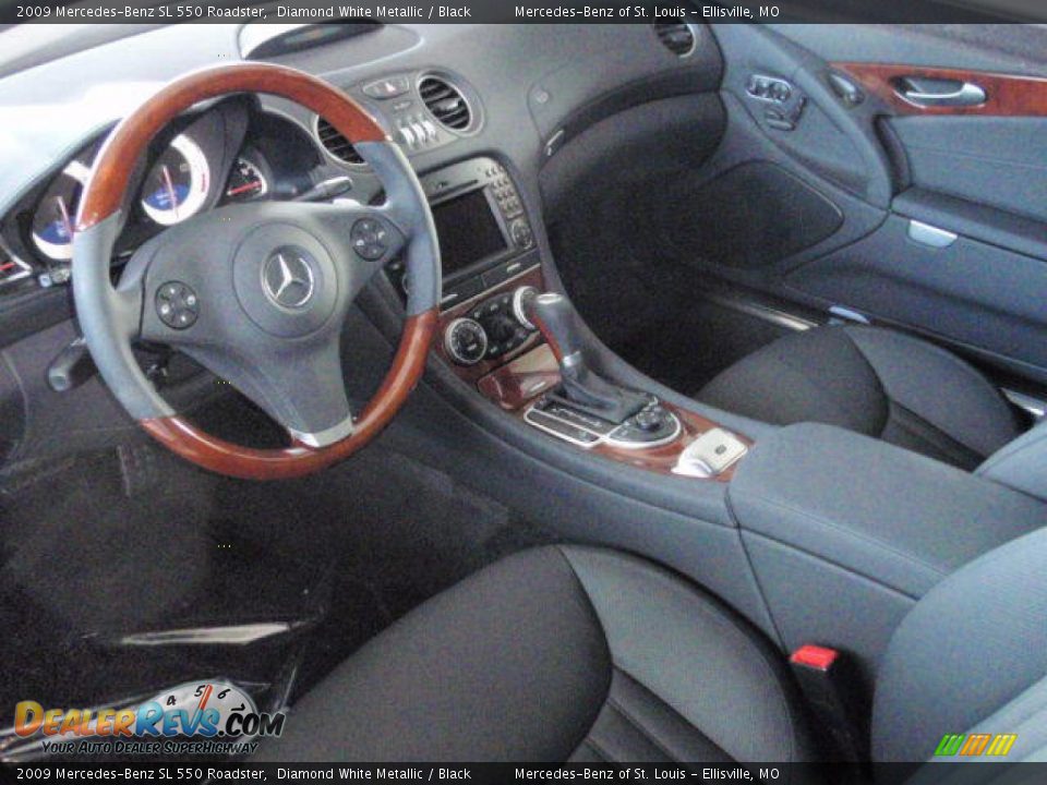 2009 Mercedes-Benz SL 550 Roadster Diamond White Metallic / Black Photo #2