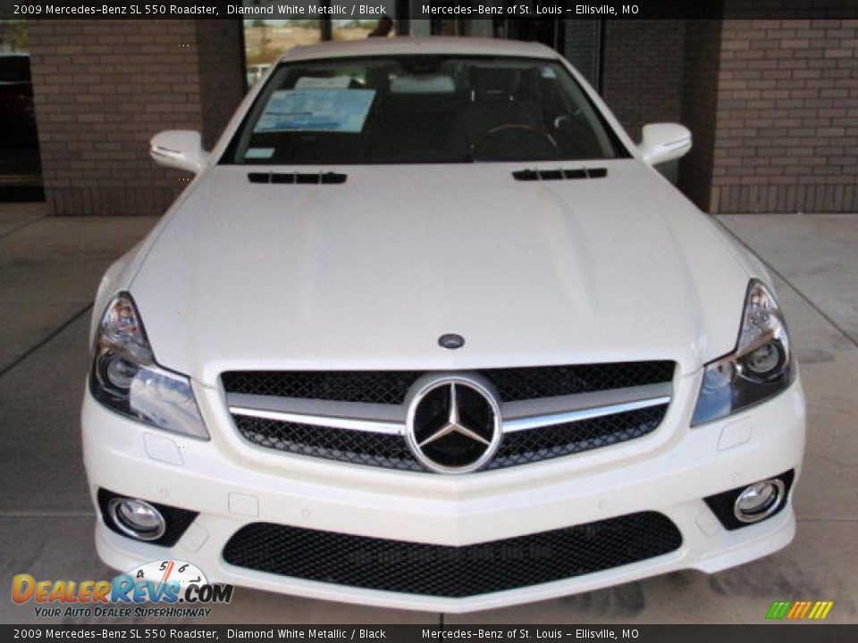 2009 Mercedes-Benz SL 550 Roadster Diamond White Metallic / Black Photo #7