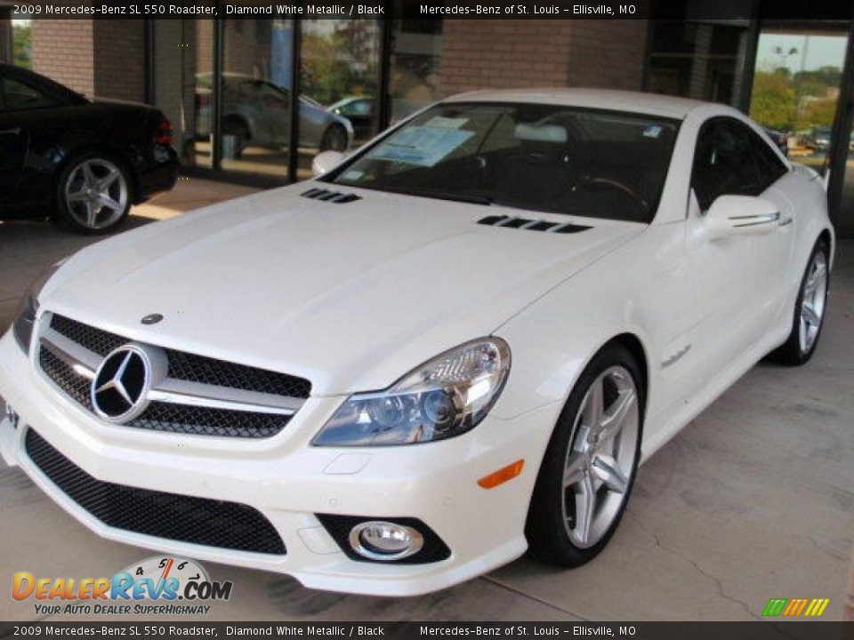2009 Mercedes-Benz SL 550 Roadster Diamond White Metallic / Black Photo #8