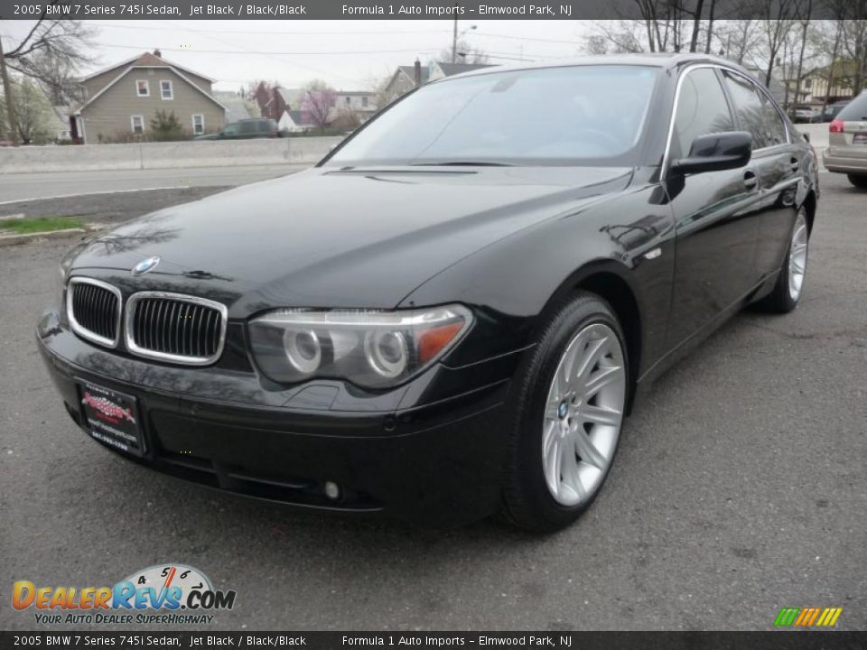 2005 BMW 7 Series 745i Sedan Jet Black / Black/Black Photo #1