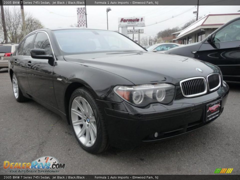 2005 BMW 7 Series 745i Sedan Jet Black / Black/Black Photo #2