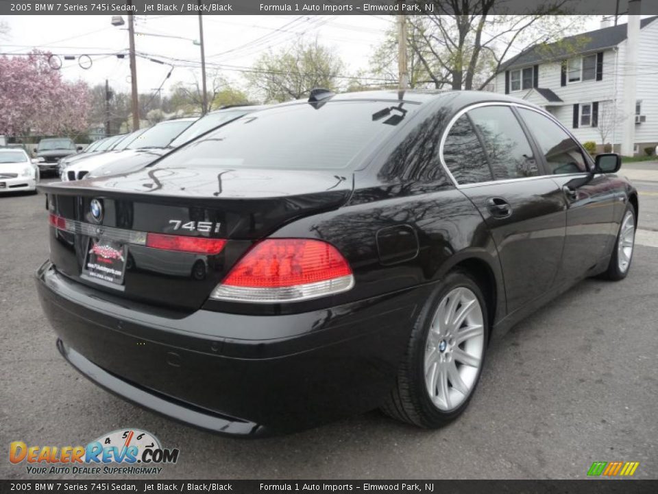 2005 BMW 7 Series 745i Sedan Jet Black / Black/Black Photo #3