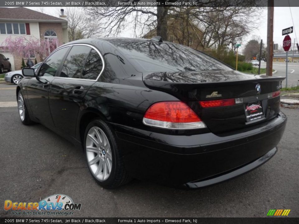 2005 BMW 7 Series 745i Sedan Jet Black / Black/Black Photo #4
