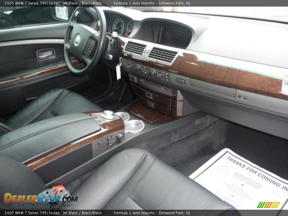 2005 BMW 7 Series 745i Sedan Jet Black / Black/Black Photo #7