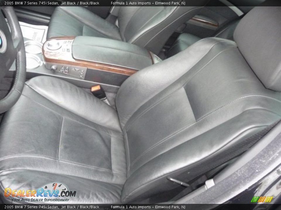 2005 BMW 7 Series 745i Sedan Jet Black / Black/Black Photo #13