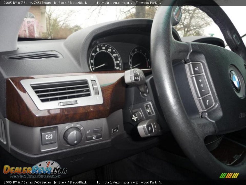 2005 BMW 7 Series 745i Sedan Jet Black / Black/Black Photo #14