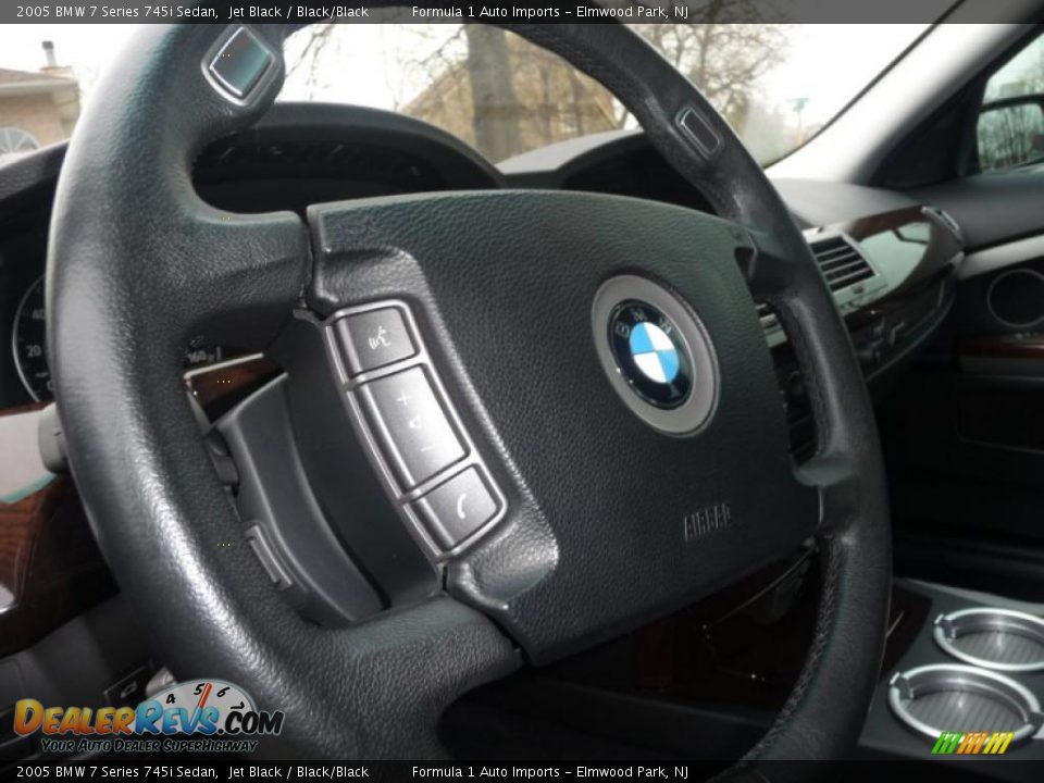 2005 BMW 7 Series 745i Sedan Jet Black / Black/Black Photo #15