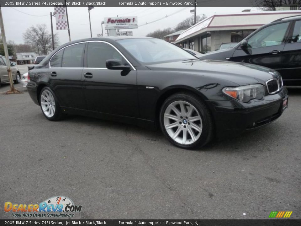 2005 BMW 7 Series 745i Sedan Jet Black / Black/Black Photo #17