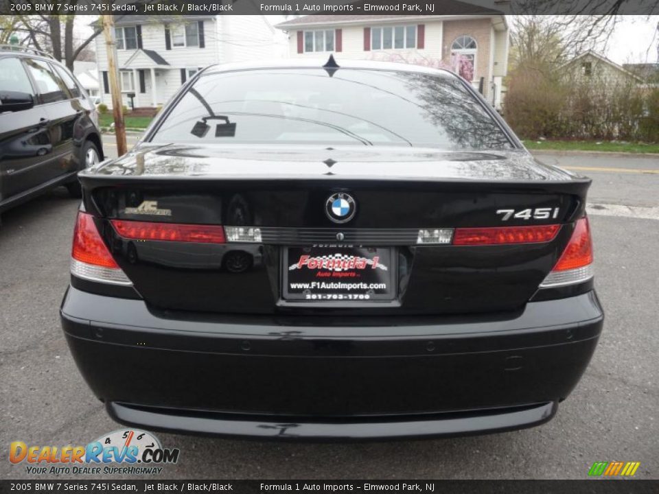 2005 BMW 7 Series 745i Sedan Jet Black / Black/Black Photo #19