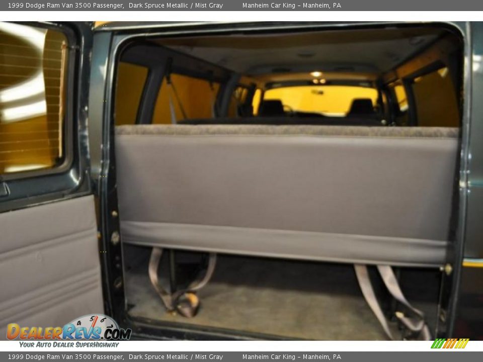 1999 Dodge Ram Van 3500 Passenger Dark Spruce Metallic / Mist Gray Photo #12