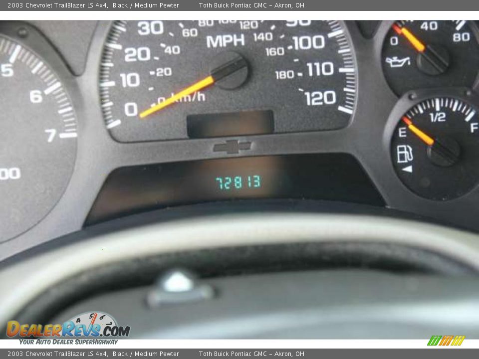 2003 Chevrolet TrailBlazer LS 4x4 Black / Medium Pewter Photo #8