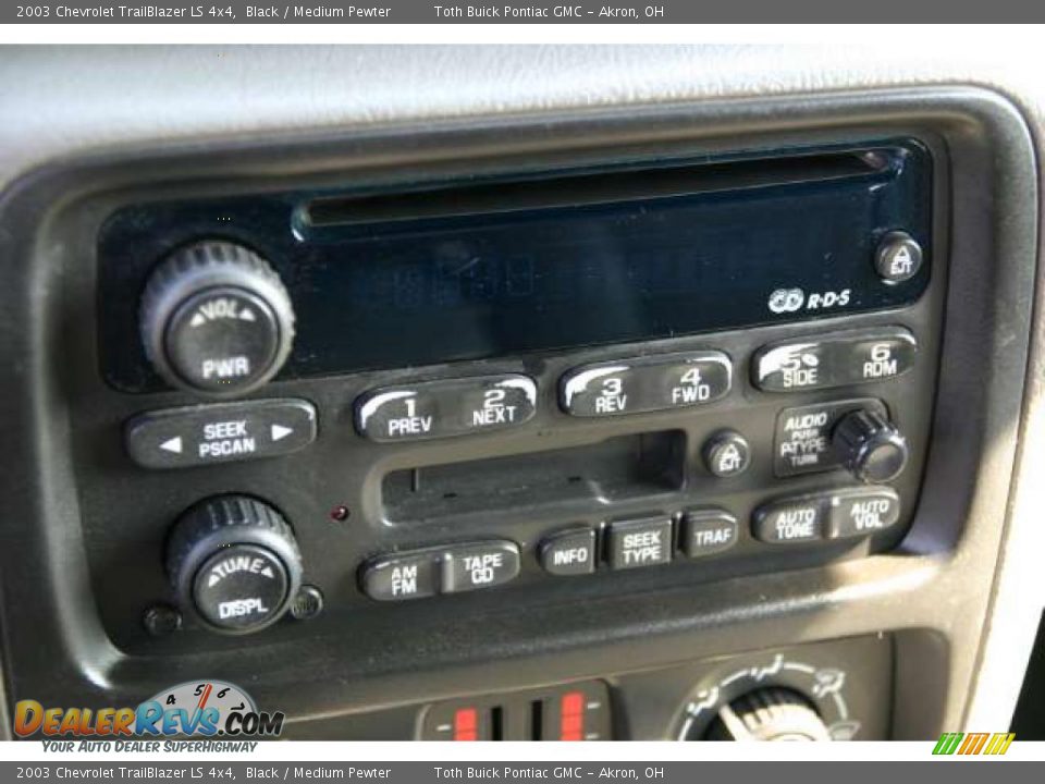 2003 Chevrolet TrailBlazer LS 4x4 Black / Medium Pewter Photo #10