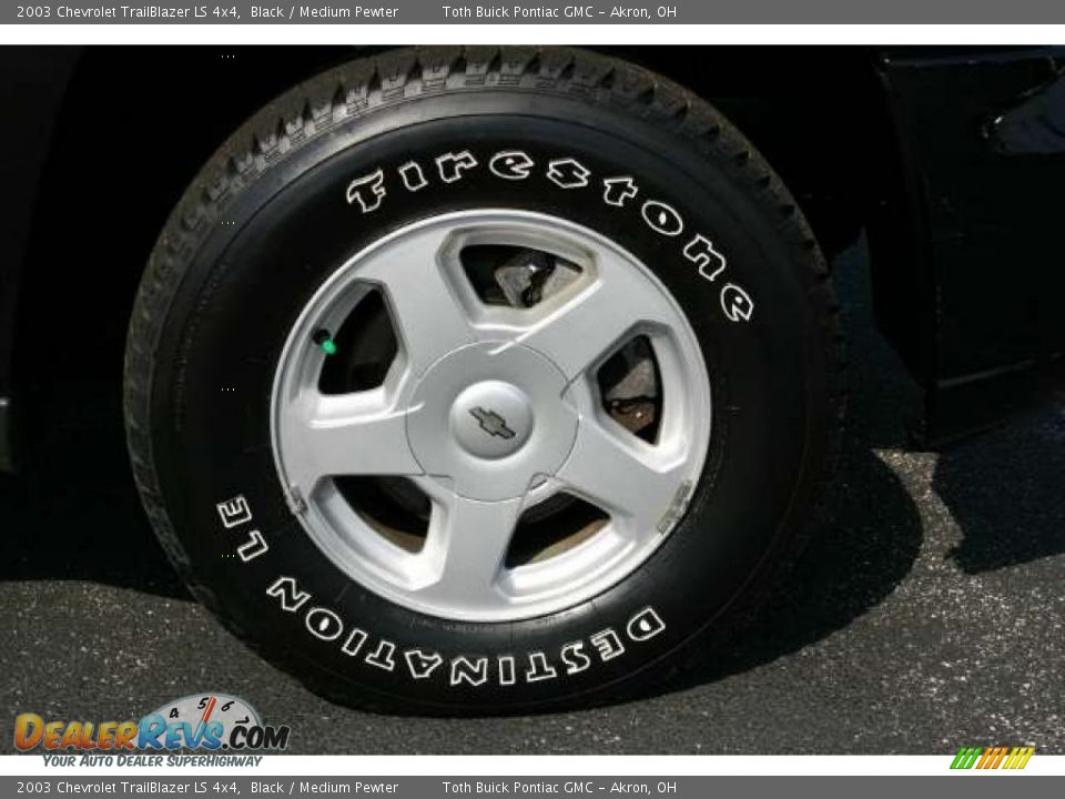 2003 Chevrolet TrailBlazer LS 4x4 Black / Medium Pewter Photo #15