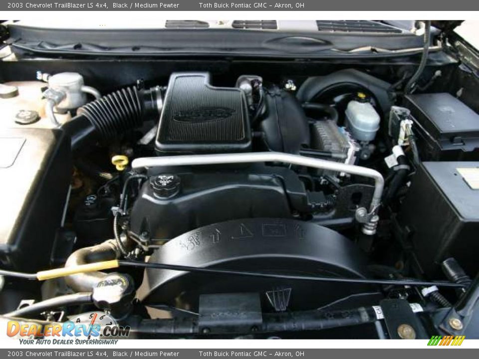 2003 Chevrolet TrailBlazer LS 4x4 Black / Medium Pewter Photo #16