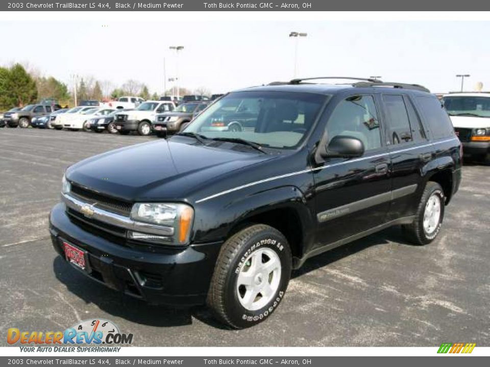2003 Chevrolet TrailBlazer LS 4x4 Black / Medium Pewter Photo #19