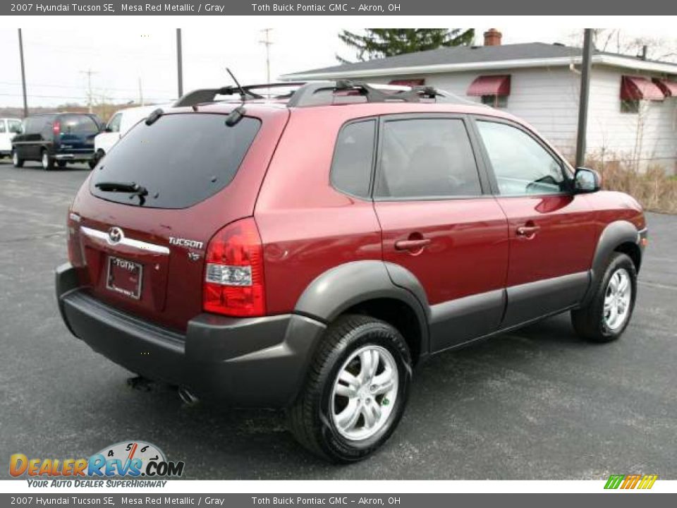 2007 Hyundai Tucson SE Mesa Red Metallic / Gray Photo #3