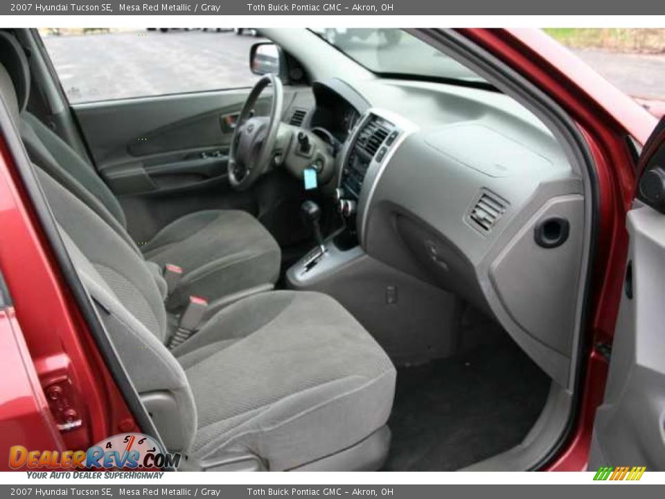 2007 Hyundai Tucson SE Mesa Red Metallic / Gray Photo #16
