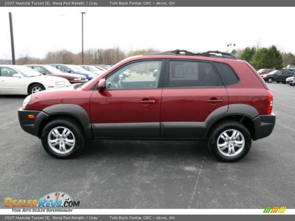 2007 Hyundai Tucson SE Mesa Red Metallic / Gray Photo #19