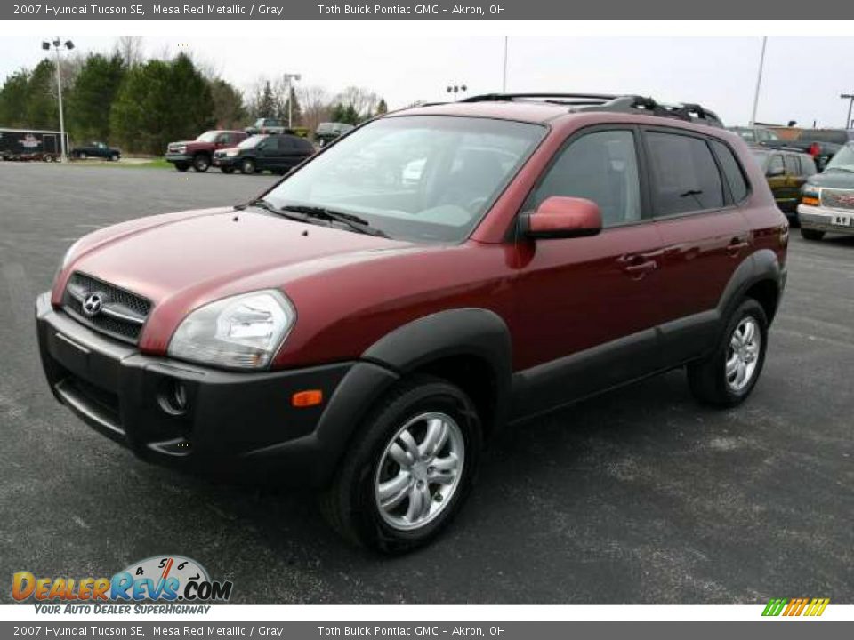2007 Hyundai Tucson SE Mesa Red Metallic / Gray Photo #20