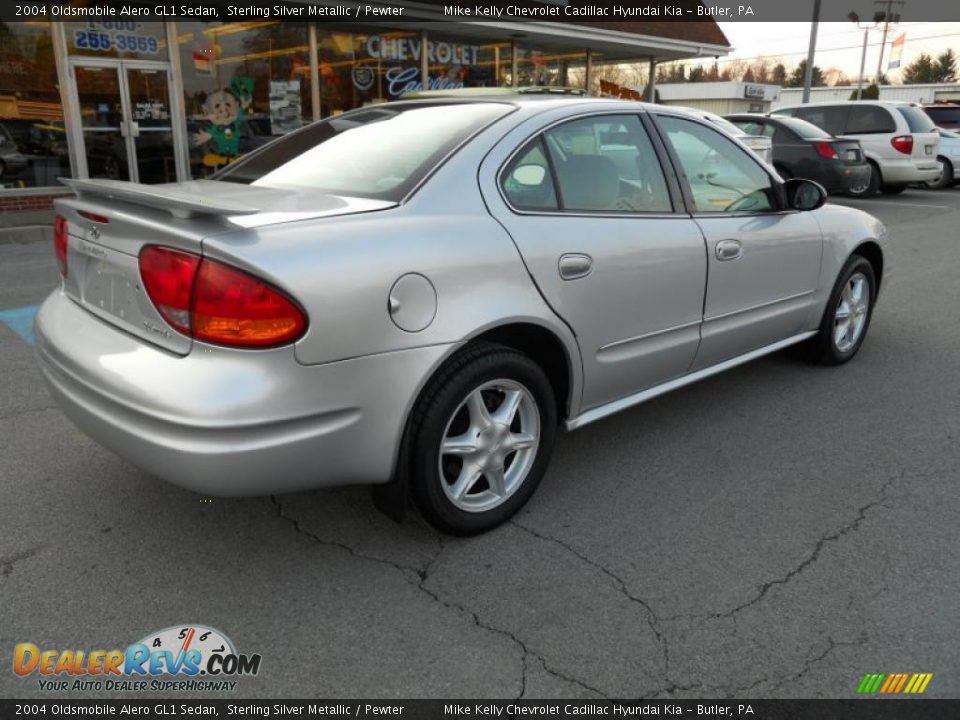 2004 Oldsmobile Alero GL1 Sedan Sterling Silver Metallic / Pewter Photo #6