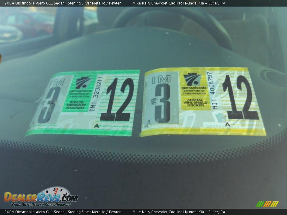 2004 Oldsmobile Alero GL1 Sedan Sterling Silver Metallic / Pewter Photo #7