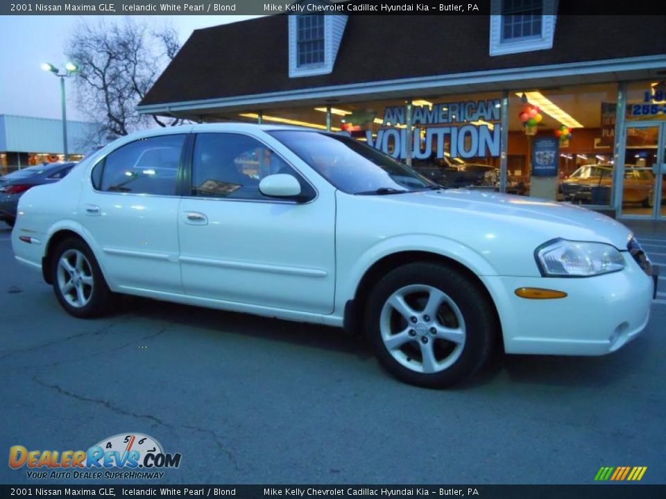 2001 Nissan Maxima GLE Icelandic White Pearl / Blond Photo #1