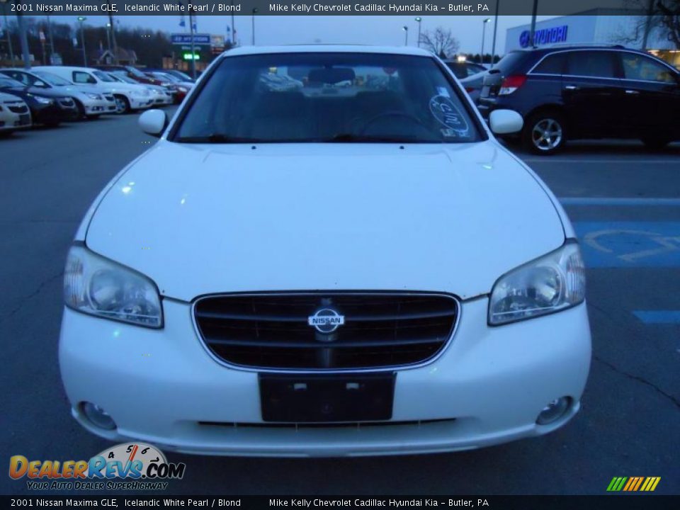 2001 Nissan Maxima GLE Icelandic White Pearl / Blond Photo #2